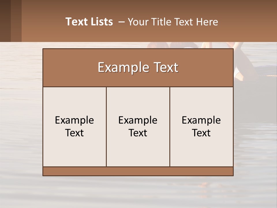 Two People Are Floating On A Raft In The Water PowerPoint Template