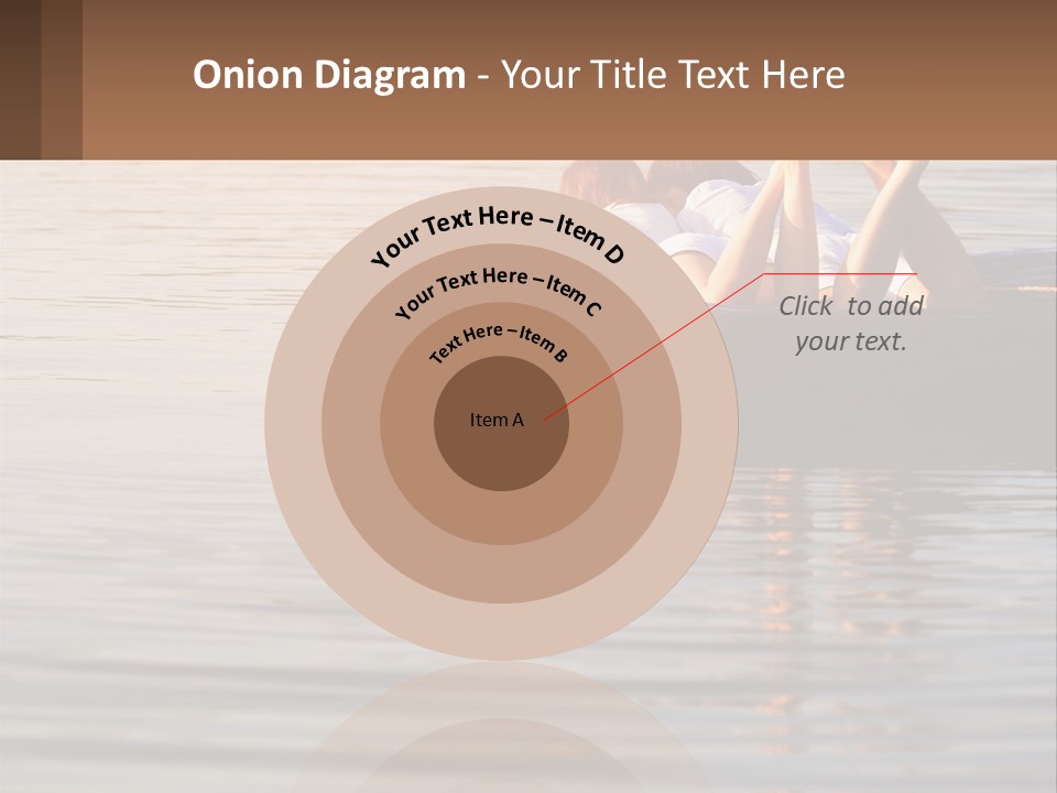 Two People Are Floating On A Raft In The Water PowerPoint Template