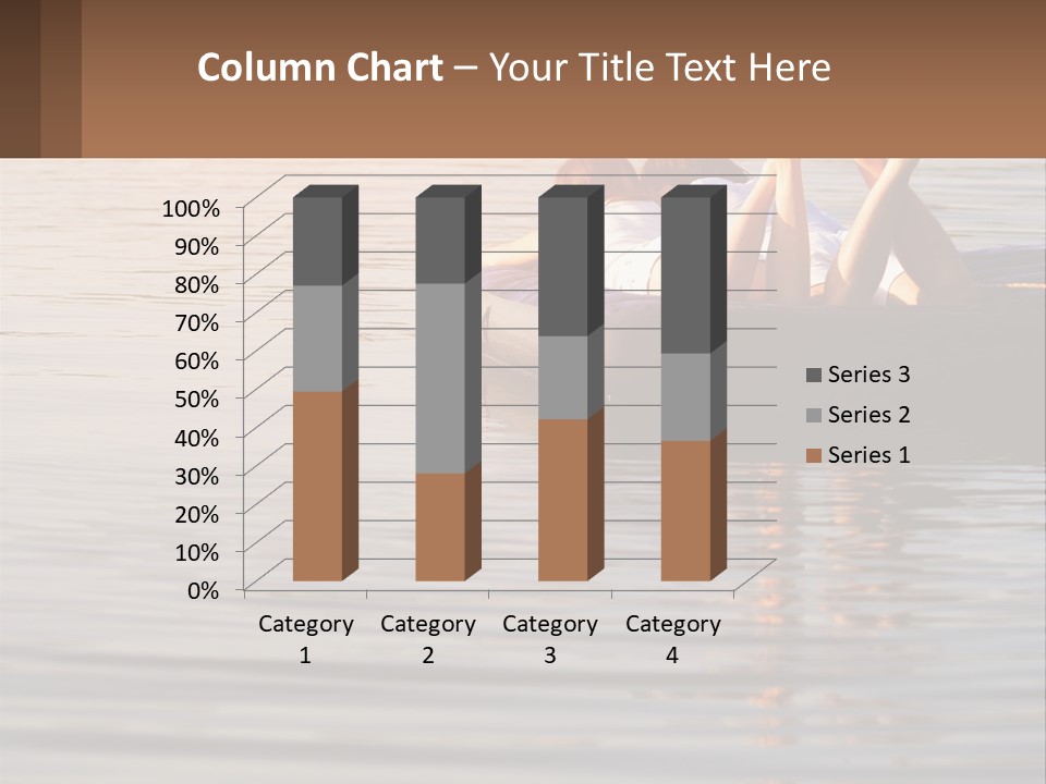 Two People Are Floating On A Raft In The Water PowerPoint Template