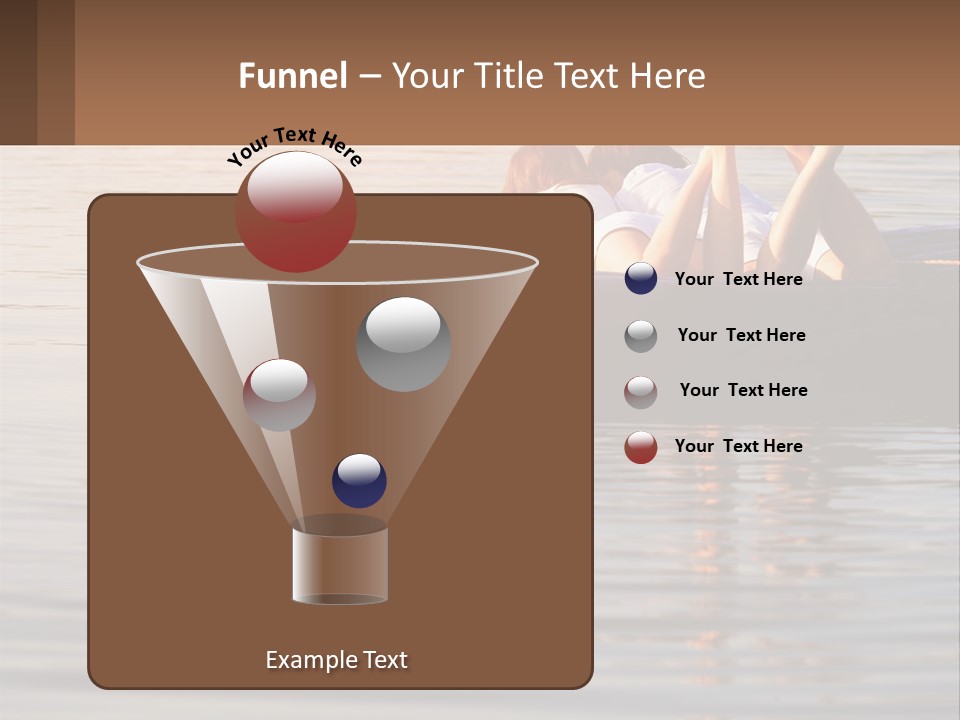 Two People Are Floating On A Raft In The Water PowerPoint Template