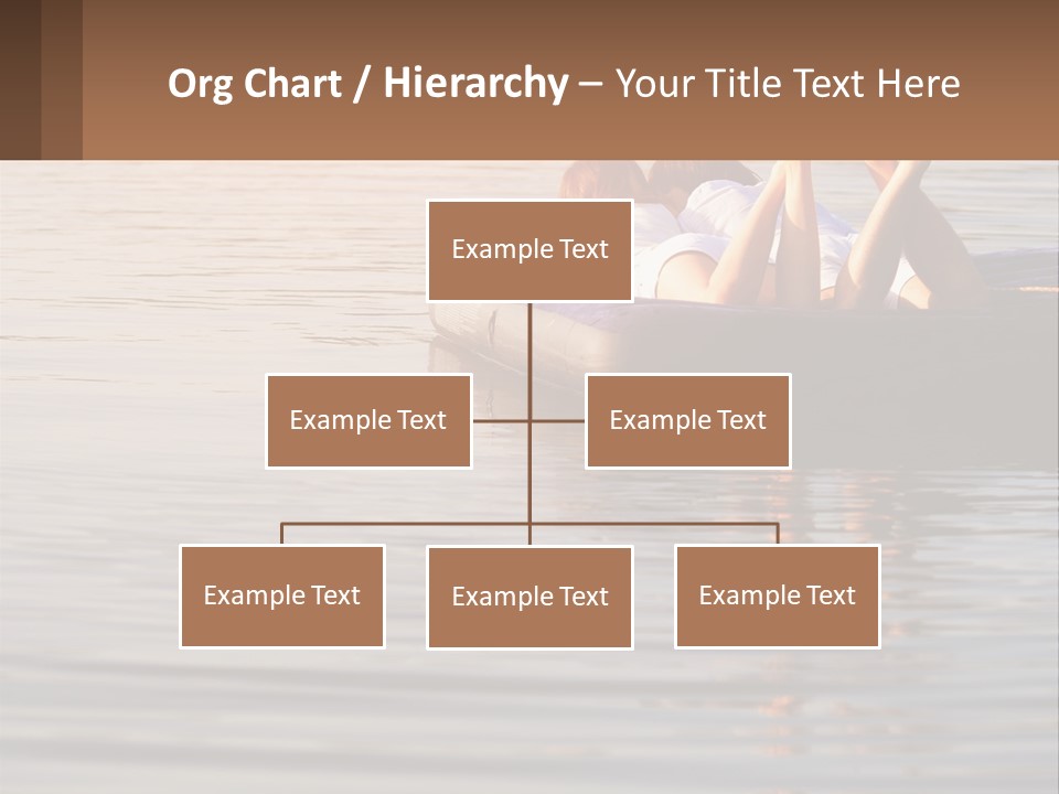 Two People Are Floating On A Raft In The Water PowerPoint Template