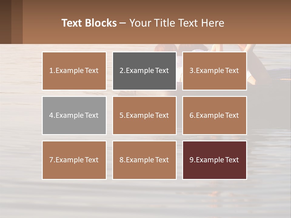 Two People Are Floating On A Raft In The Water PowerPoint Template