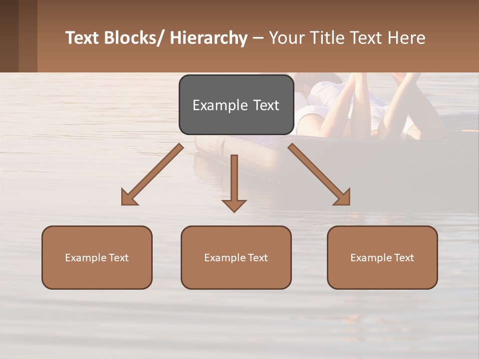 Two People Are Floating On A Raft In The Water PowerPoint Template