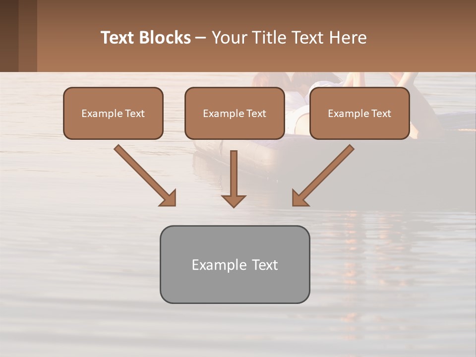 Two People Are Floating On A Raft In The Water PowerPoint Template