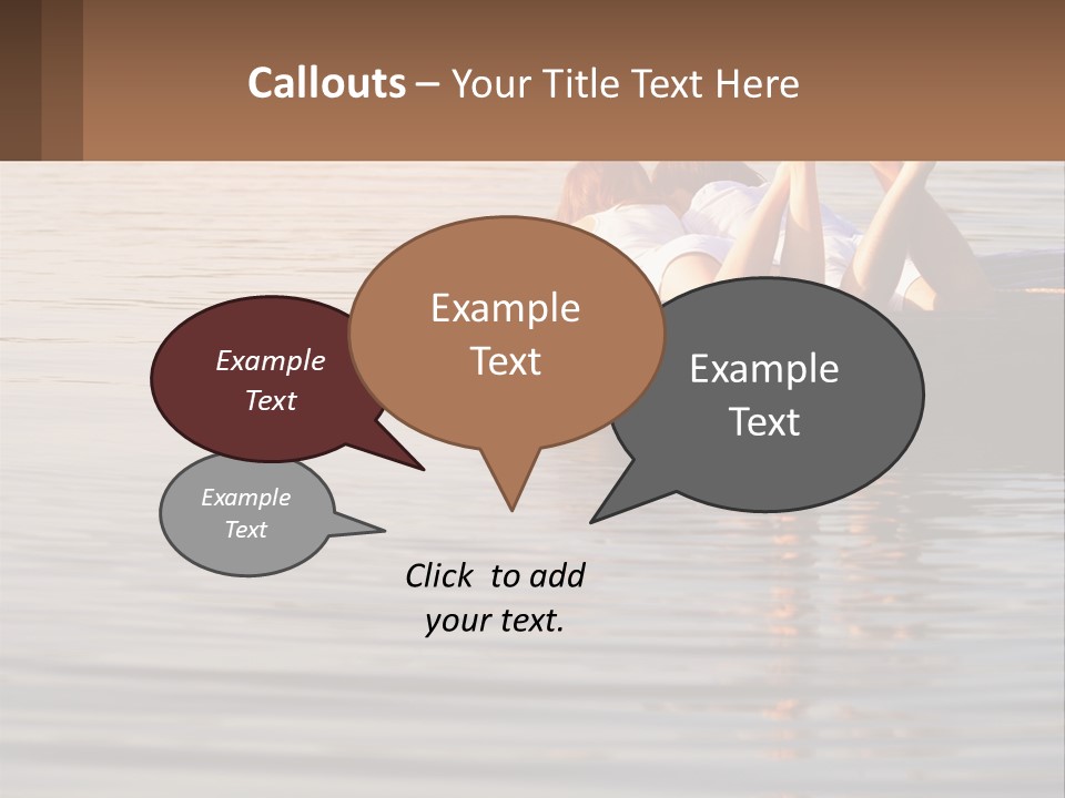 Two People Are Floating On A Raft In The Water PowerPoint Template