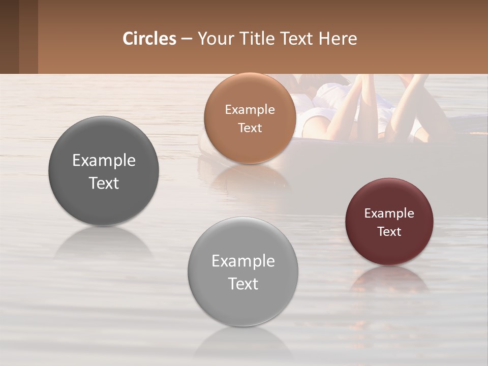 Two People Are Floating On A Raft In The Water PowerPoint Template