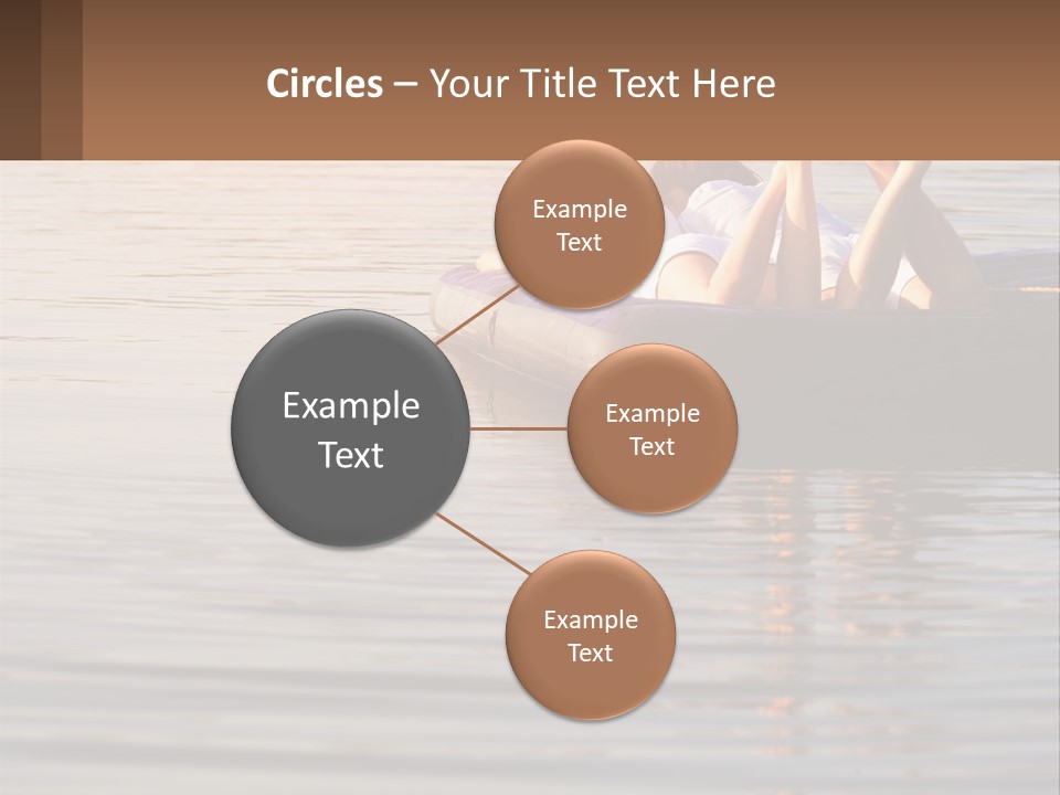 Two People Are Floating On A Raft In The Water PowerPoint Template