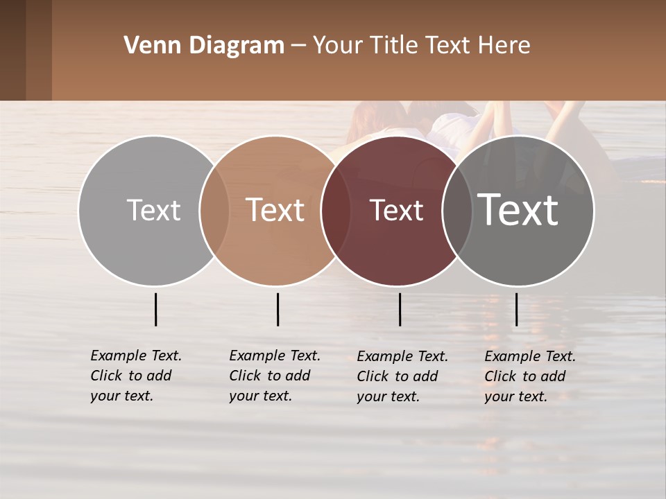 Two People Are Floating On A Raft In The Water PowerPoint Template