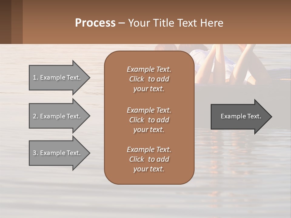 Two People Are Floating On A Raft In The Water PowerPoint Template