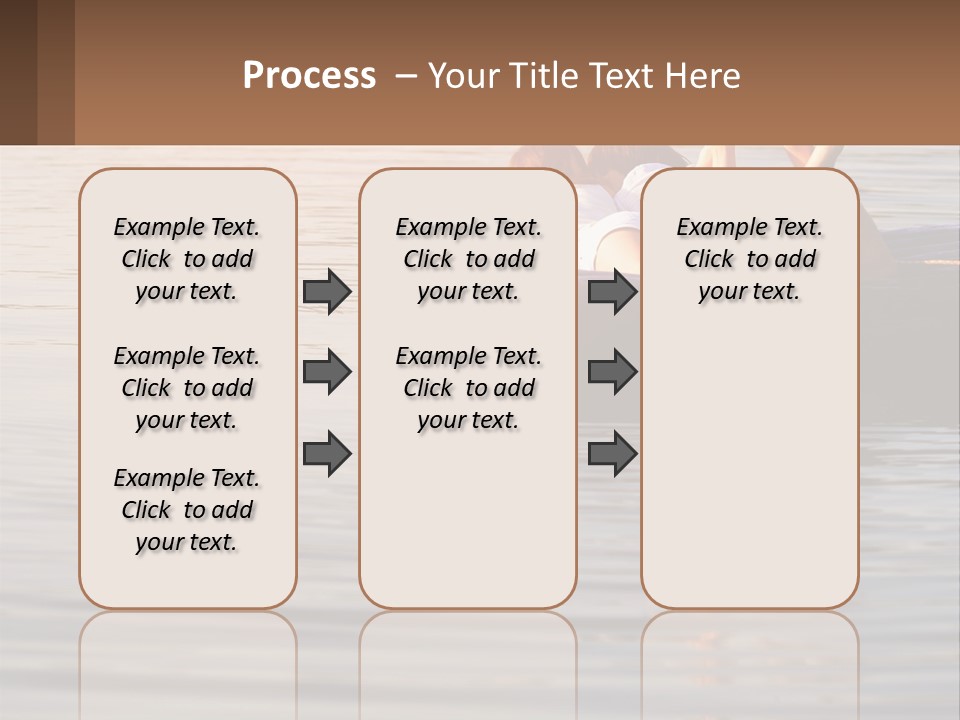 Two People Are Floating On A Raft In The Water PowerPoint Template