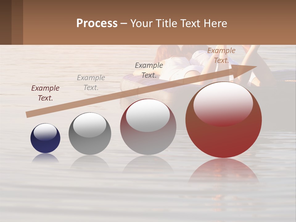 Two People Are Floating On A Raft In The Water PowerPoint Template