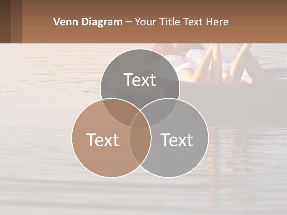 Two People Are Floating On A Raft In The Water PowerPoint Template