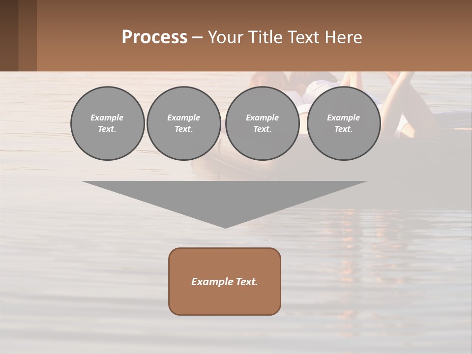 Two People Are Floating On A Raft In The Water PowerPoint Template