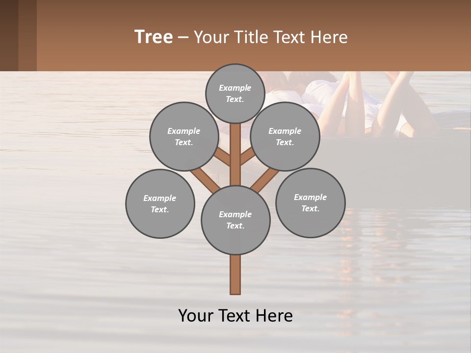 Two People Are Floating On A Raft In The Water PowerPoint Template