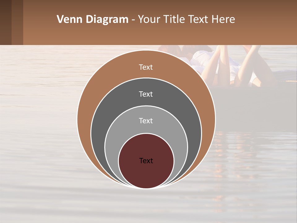 Two People Are Floating On A Raft In The Water PowerPoint Template