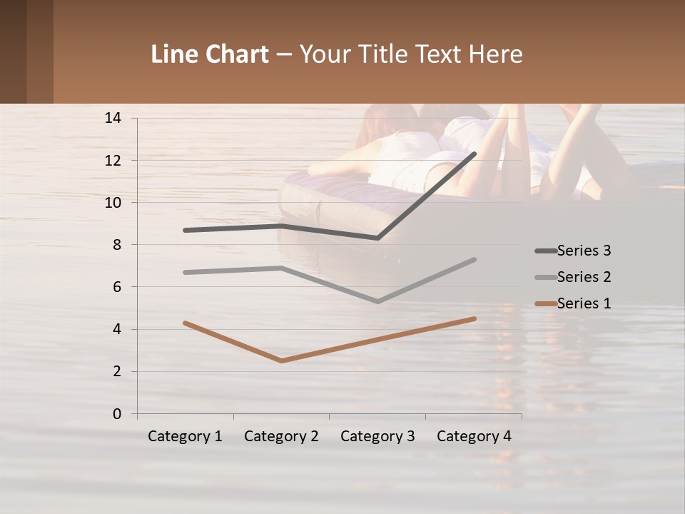 Two People Are Floating On A Raft In The Water PowerPoint Template