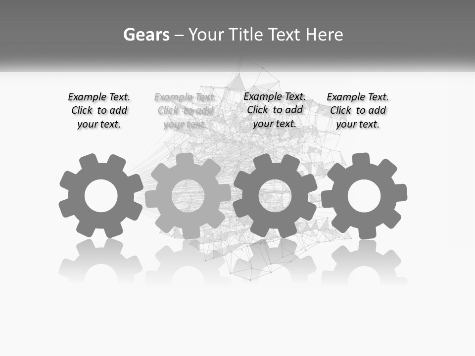 A Gray And White Abstract Background With Lines And Dots PowerPoint Template