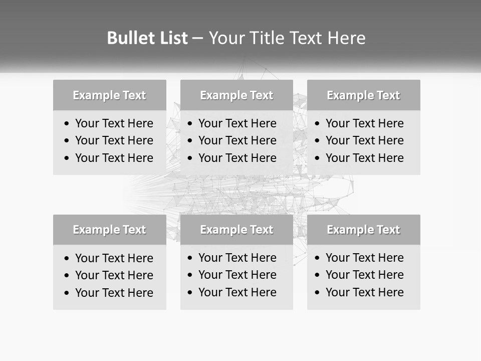 A Gray And White Abstract Background With Lines And Dots PowerPoint Template