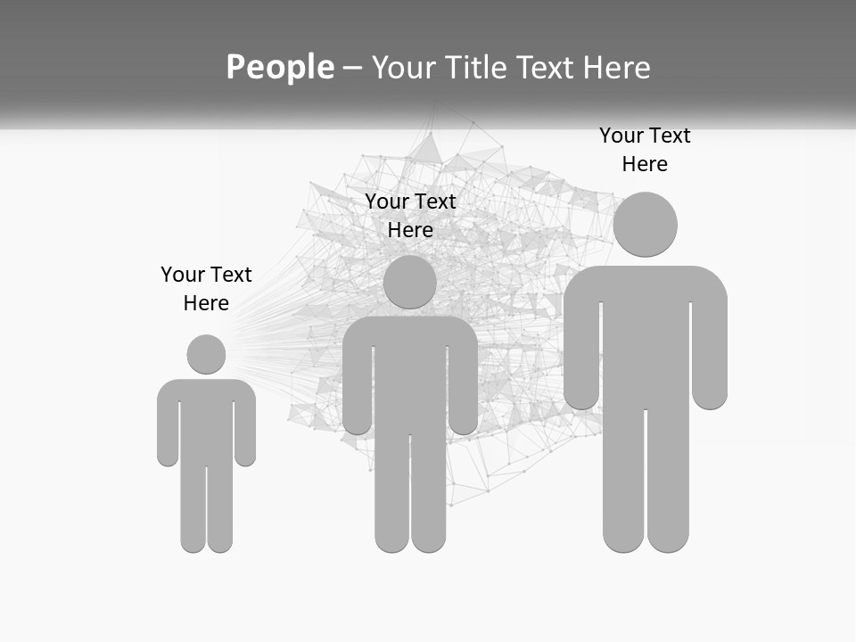 A Gray And White Abstract Background With Lines And Dots PowerPoint Template