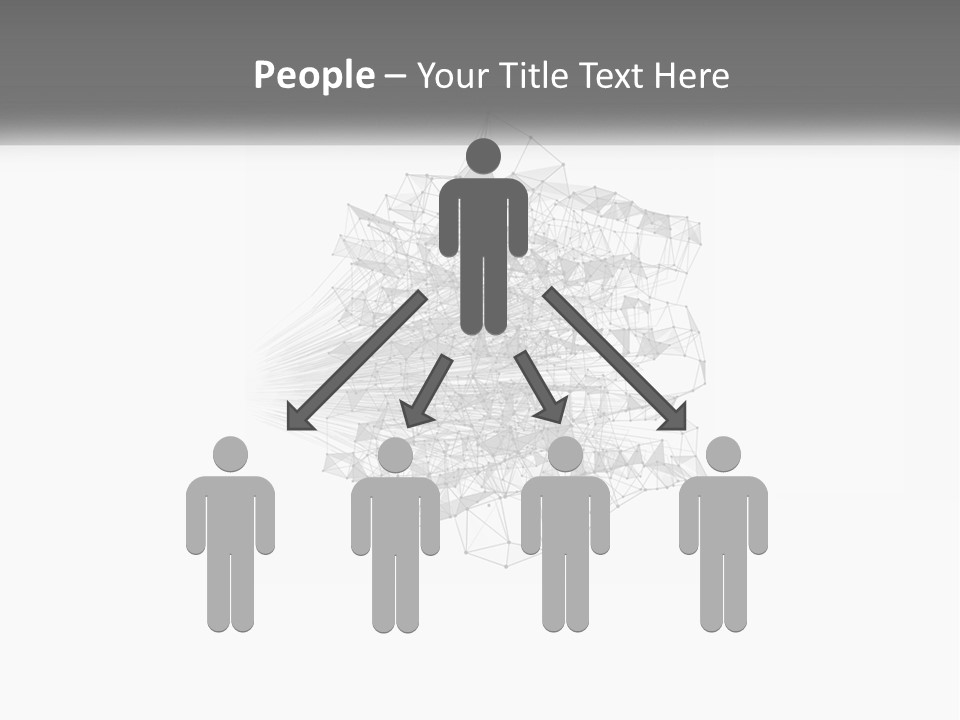 A Gray And White Abstract Background With Lines And Dots PowerPoint Template