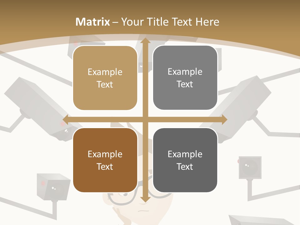 A Man Sitting At A Table With A Tablet PowerPoint Template