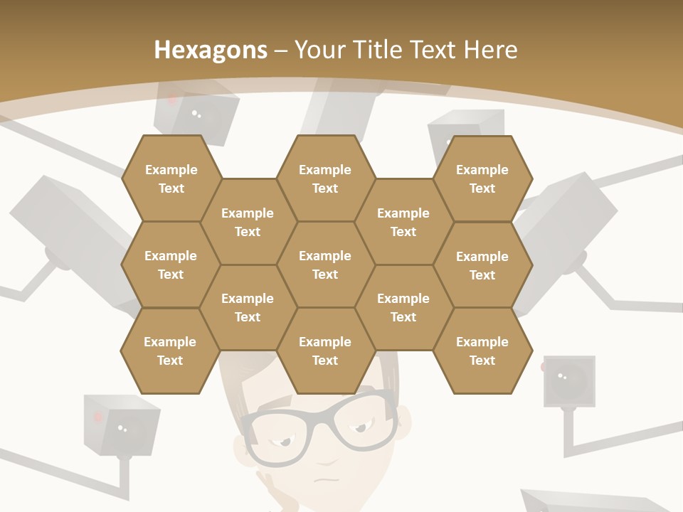 A Man Sitting At A Table With A Tablet PowerPoint Template