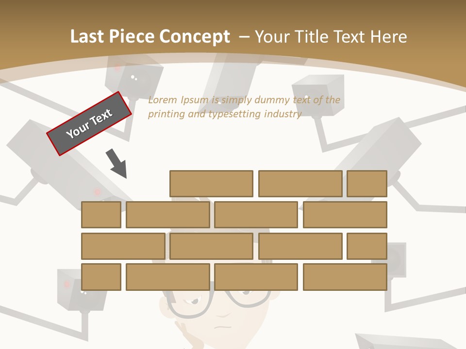 A Man Sitting At A Table With A Tablet PowerPoint Template