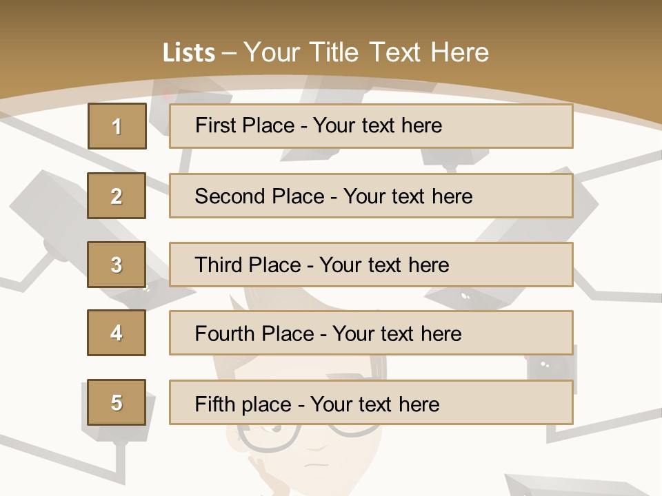 A Man Sitting At A Table With A Tablet PowerPoint Template