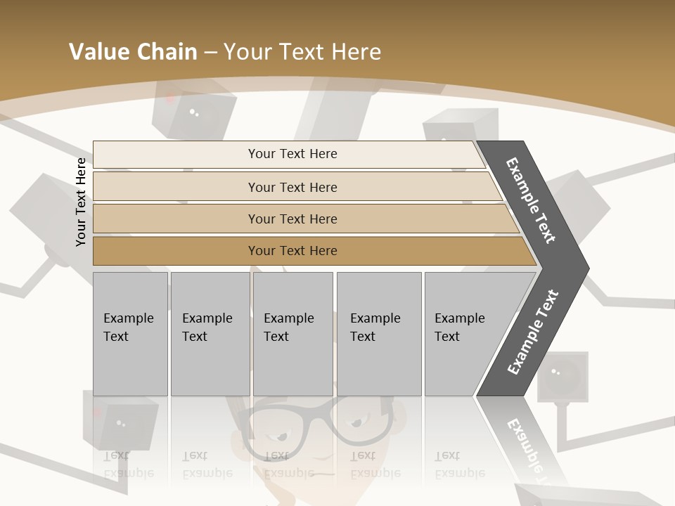 A Man Sitting At A Table With A Tablet PowerPoint Template