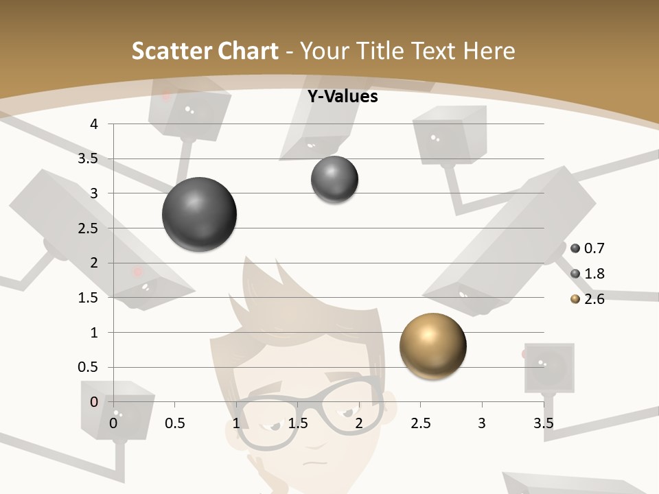 A Man Sitting At A Table With A Tablet PowerPoint Template