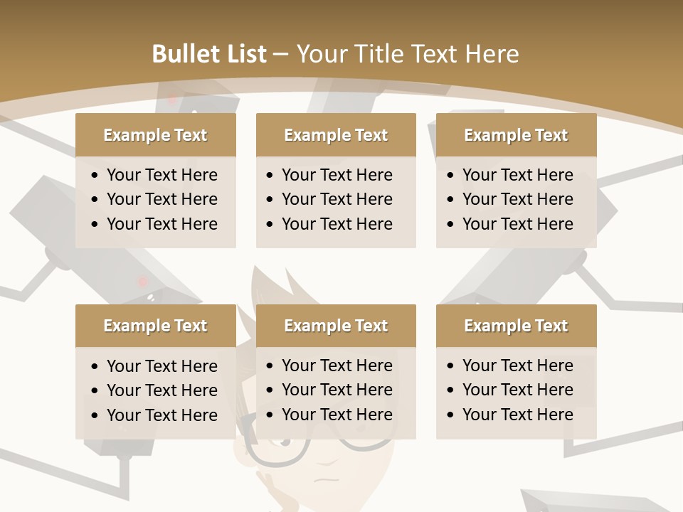 A Man Sitting At A Table With A Tablet PowerPoint Template
