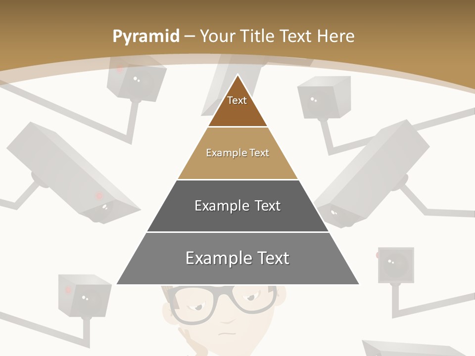 A Man Sitting At A Table With A Tablet PowerPoint Template