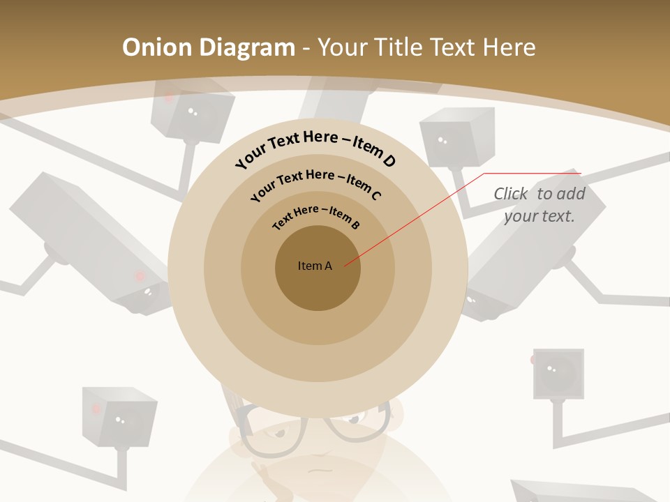 A Man Sitting At A Table With A Tablet PowerPoint Template