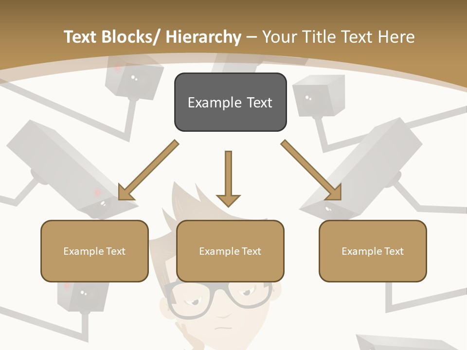 A Man Sitting At A Table With A Tablet PowerPoint Template