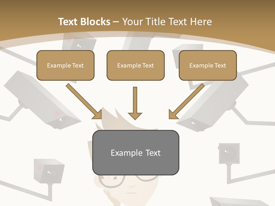A Man Sitting At A Table With A Tablet PowerPoint Template