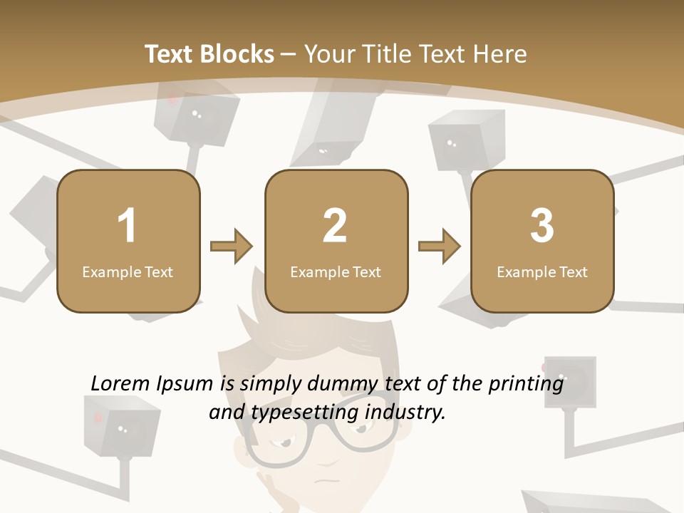 A Man Sitting At A Table With A Tablet PowerPoint Template