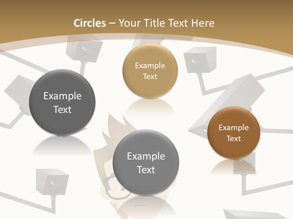 A Man Sitting At A Table With A Tablet PowerPoint Template