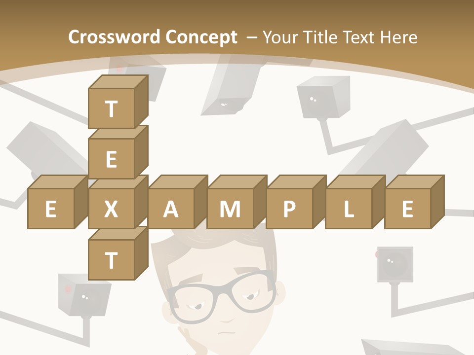 A Man Sitting At A Table With A Tablet PowerPoint Template