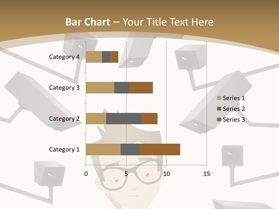 A Man Sitting At A Table With A Tablet PowerPoint Template