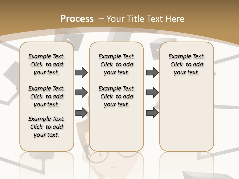 A Man Sitting At A Table With A Tablet PowerPoint Template