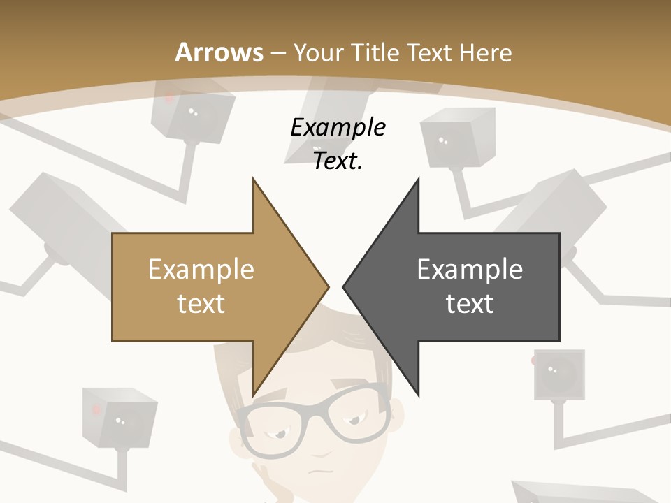 A Man Sitting At A Table With A Tablet PowerPoint Template