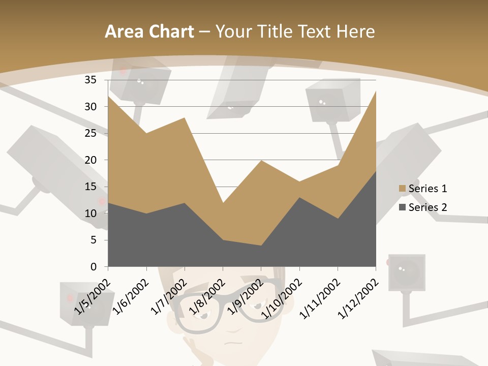 A Man Sitting At A Table With A Tablet PowerPoint Template
