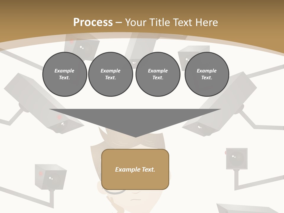 A Man Sitting At A Table With A Tablet PowerPoint Template