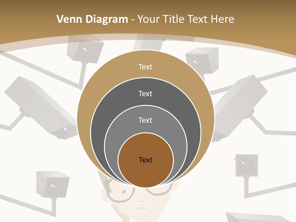 A Man Sitting At A Table With A Tablet PowerPoint Template