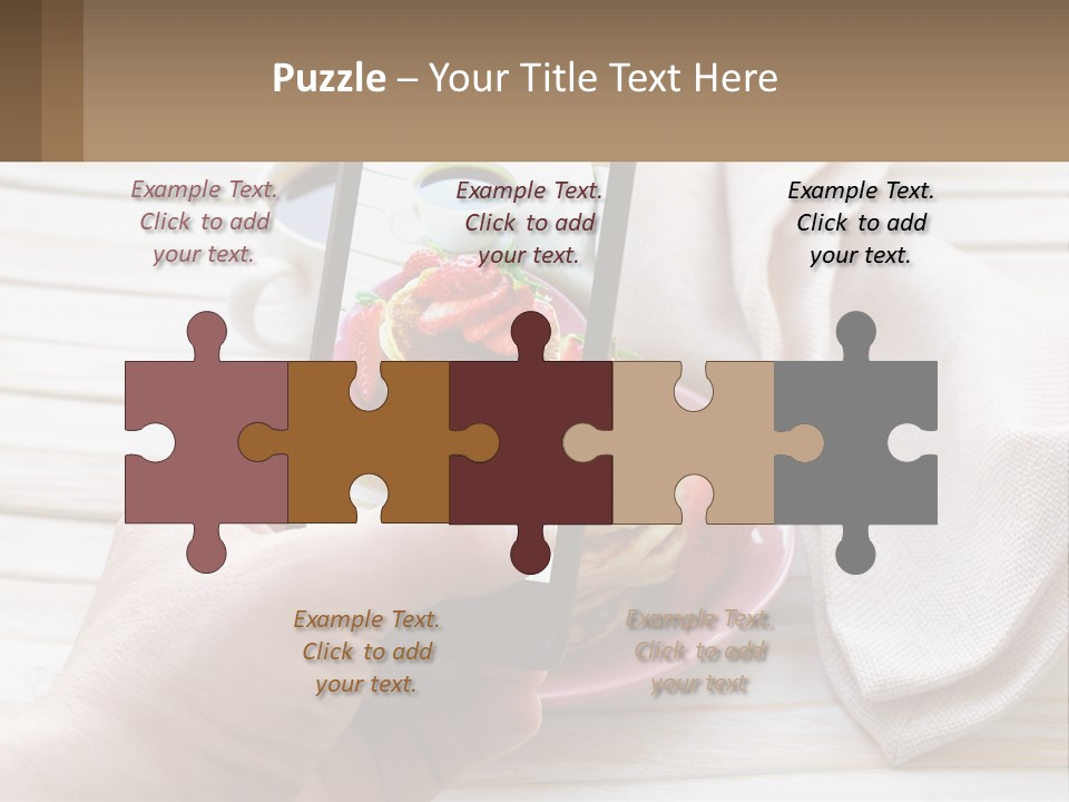 A Person Taking A Picture Of A Plate Of Food PowerPoint Template