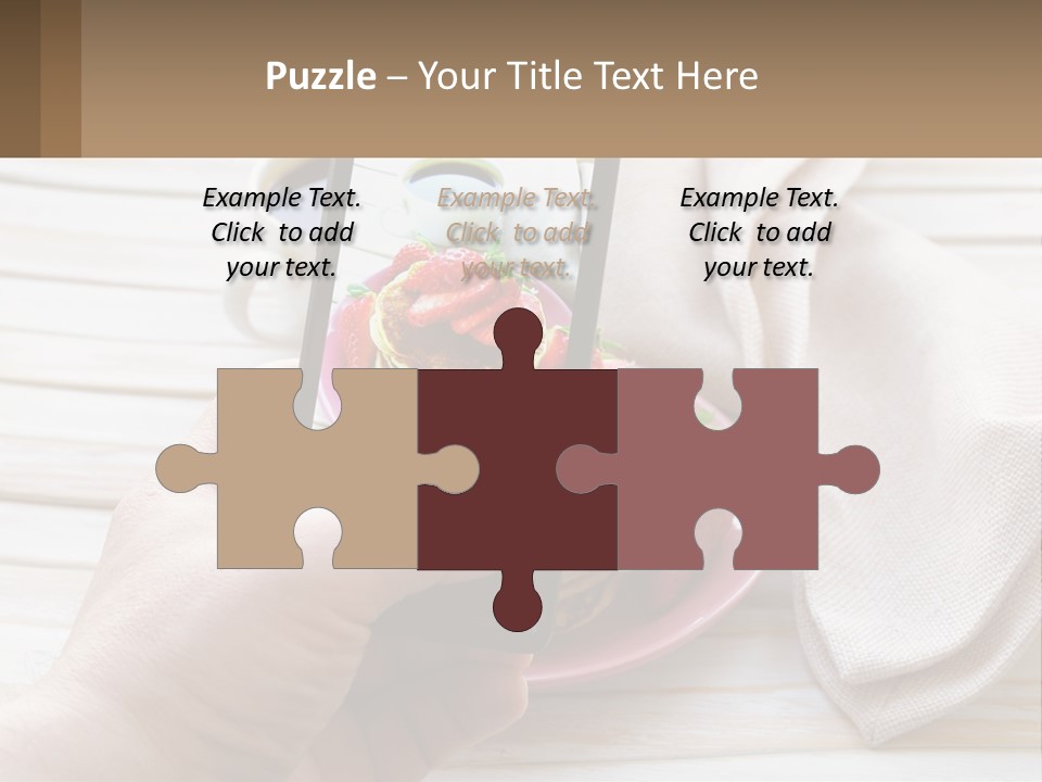 A Person Taking A Picture Of A Plate Of Food PowerPoint Template