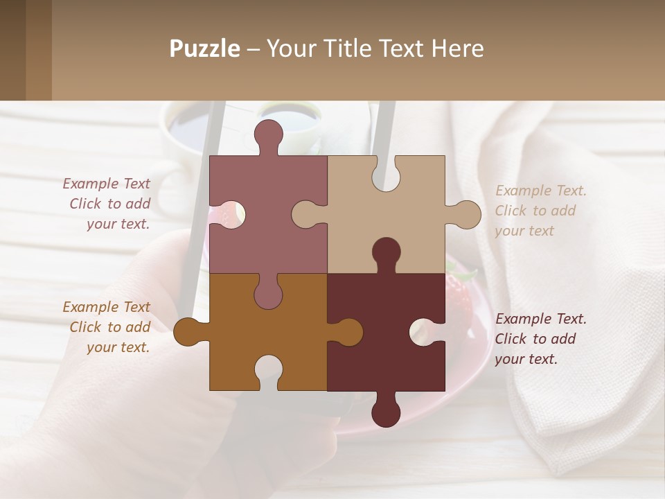 A Person Taking A Picture Of A Plate Of Food PowerPoint Template