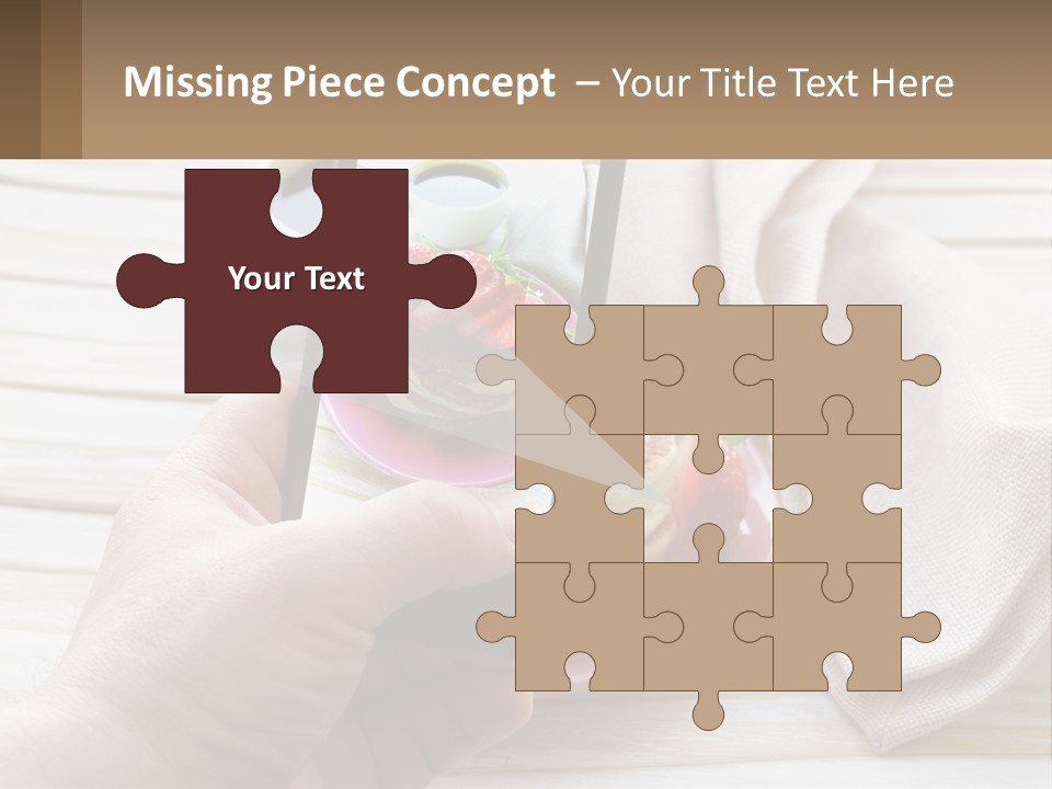 A Person Taking A Picture Of A Plate Of Food PowerPoint Template