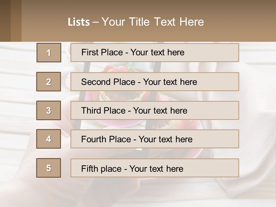 A Person Taking A Picture Of A Plate Of Food PowerPoint Template