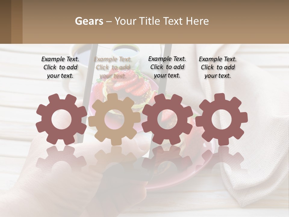 A Person Taking A Picture Of A Plate Of Food PowerPoint Template